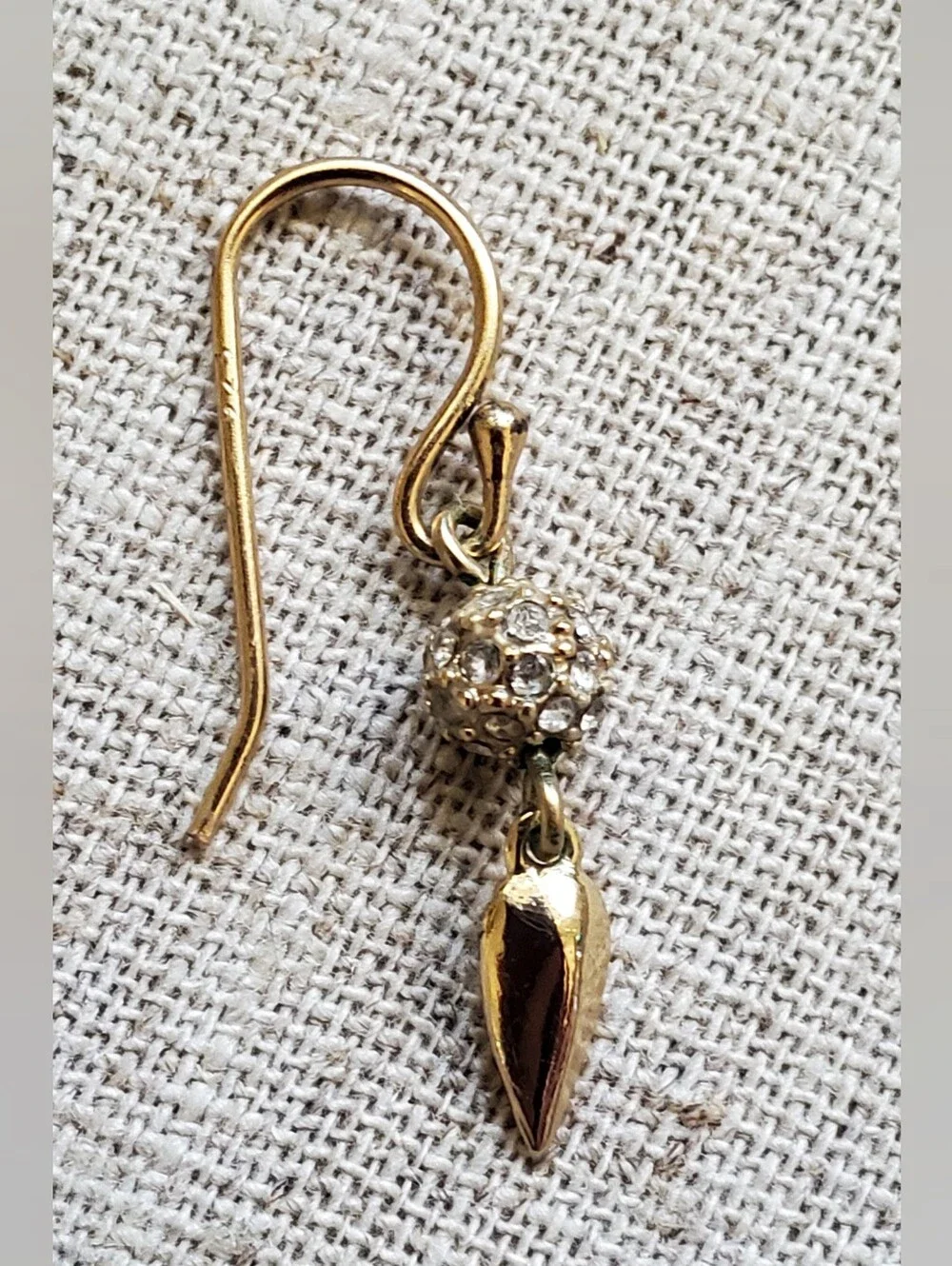 Retired ​Stella & Dot Renegade Mini Drop Dangle Earrings Gold & Pave